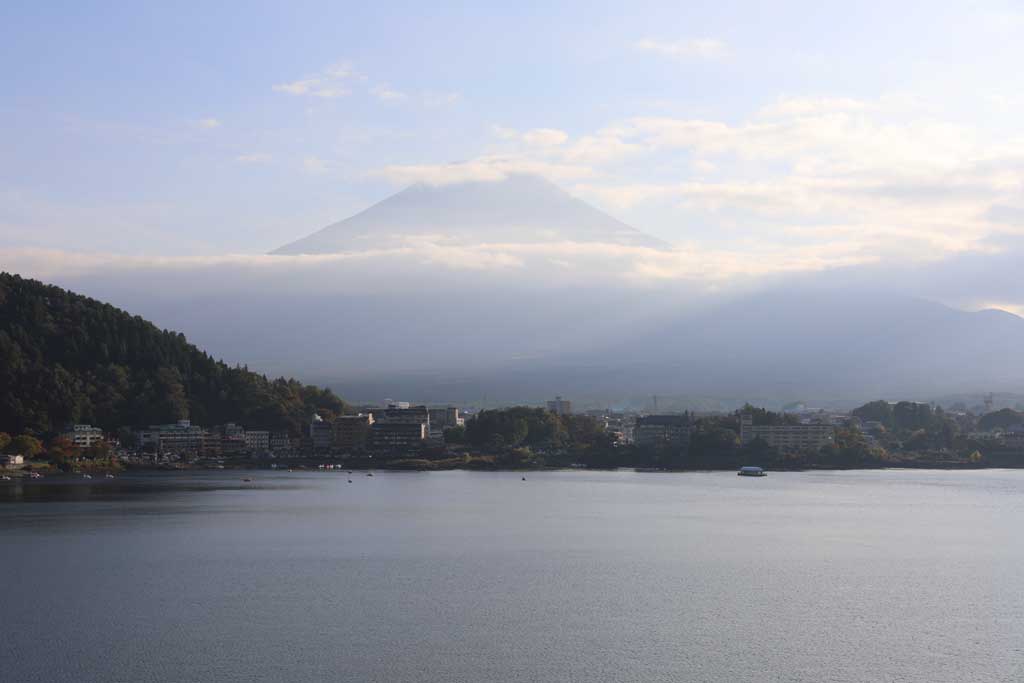 河口湖 富士山 初秋